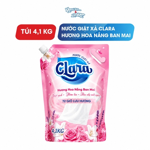 Nước giặt xả Clara - Hương hoa nắng ban mai - Túi 4,1kg