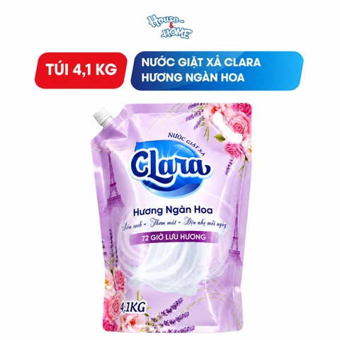 Nước giặt xả Clara - Hương ngàn hoa - Túi 4,1kg