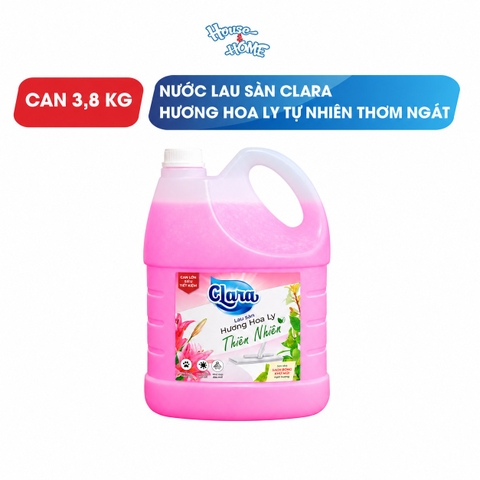 Nước lau sàn Clara - Hương hoa ly - can 3.8kg
