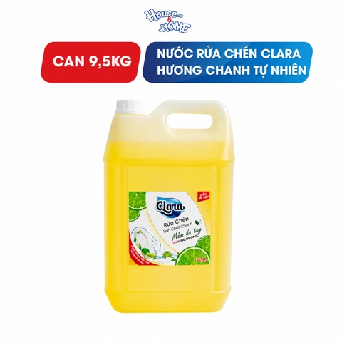 Nước rửa chén Clara - Tinh chất chanh - 9,5kg