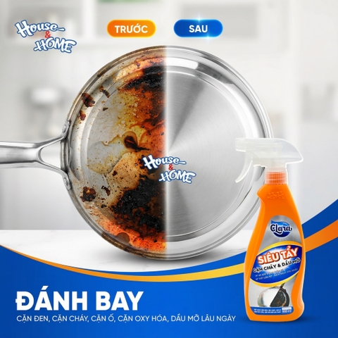 Siêu tẩy cặn cháy và dầu mỡ Clara - chai 500ml