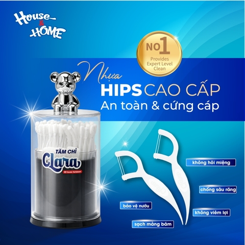 Tăm chỉ Clara dạng hộp nắp gấu