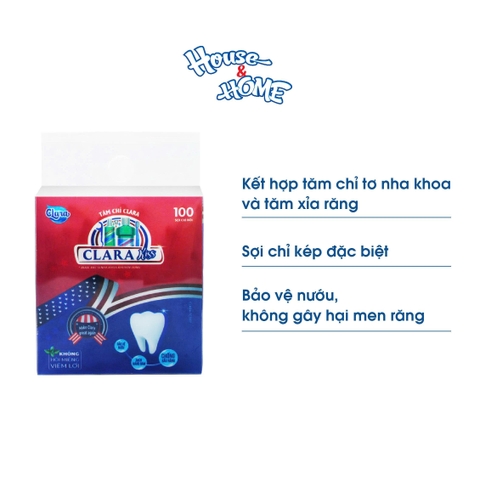 Tăm chỉ nha khoa Clara Kiss - Hộp 100 cái