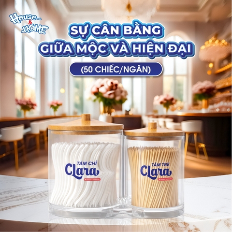 Tăm chỉ Clara phiên bản Acrylic 2 ngăn