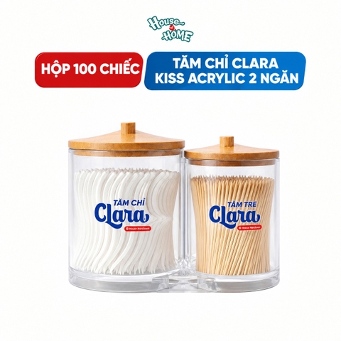 Tăm chỉ Clara phiên bản Acrylic 2 ngăn