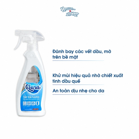Tẩy bếp đa năng Clara - Hương quế - chai 500ml