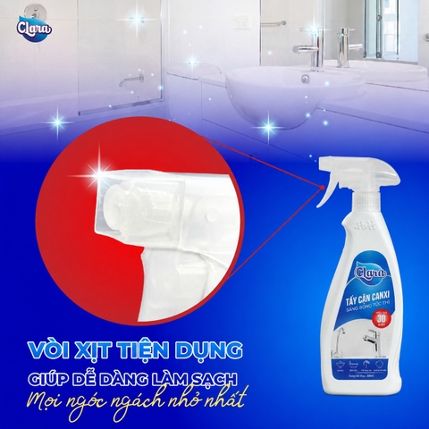 Dung dịch tẩy cặn canxi Clara - chai 500ml