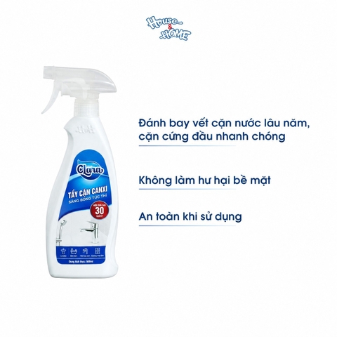Dung dịch tẩy cặn canxi Clara - chai 500ml