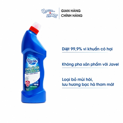 Tẩy rửa bồn cầu và nhà tắm Clara - Hương bạc hà - chai 925ml