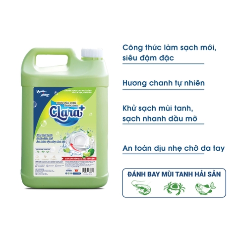 Nước rửa chén Clara+ - Hương chanh - 9,5kg