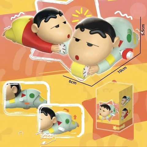 Đồ Chơi Bò Bằng Cót Cho Bé, Mô Hình Nhân Vật-Chan Vặn Dây Cót Không Cần Pin
