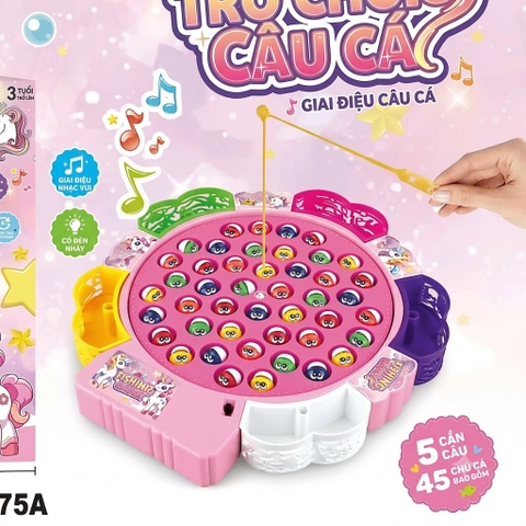 Bộ Câu Cá Điện Tử 45 Cá Có Nhạc Đèn Cho Bé
