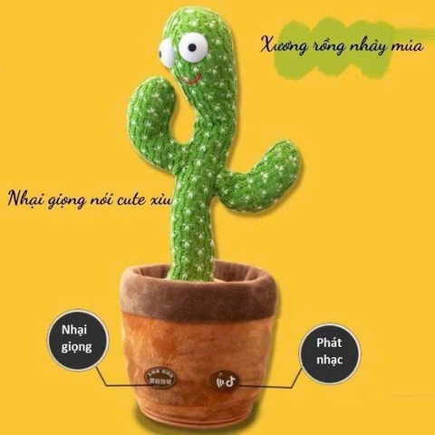 Đồ Chơi Cây Xương Rồng Nhảy Múa Nhại Giọng Phát Nhạc Mã 080-1 - XKIDS