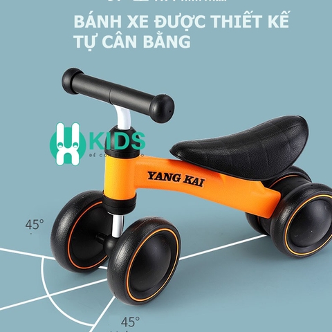 Xe chòi chân hợp kim chắc chắn cao cấp trẻ em, xe thăng bằng 4 bánh cho bé 1-3 tuổi tập đi vận động thể thao siêu đẹp