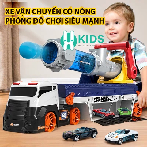 Đồ chơi ô tô tải vận chuyển cỡ lớn có nòng bắn bóng