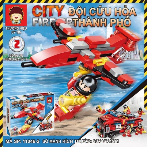 Bộ Lắp Ghép Đội Cứu Hỏa Thành Phố 11 Mẫu