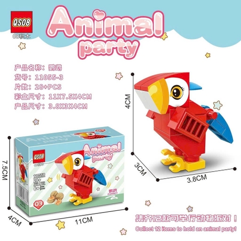 Bộ Lắp Ghép Động Vật 12 Mẫu Mini Cho Bé – Mã 11055B