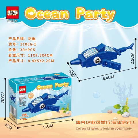 Bộ Lắp Ghép Động Vật Đại Dương 12 Mẫu Mini – Mã 11056B
