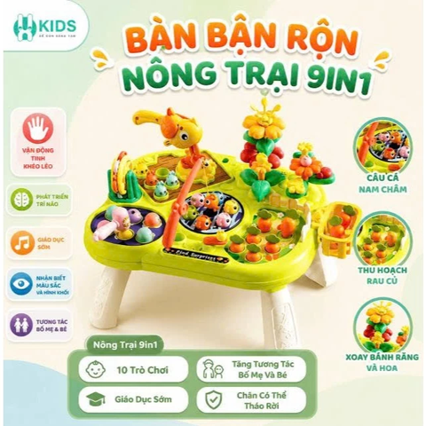 Vali Bận Rộn Montessori 6in1 Busy Book Có Đèn Và Âm Thanh Cho Bé 18 Tháng+