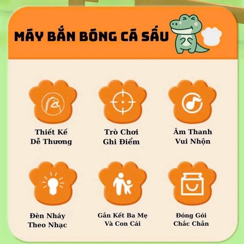 Trò Chơi Bắn Bi Cá Sấu Tính Điểm 2 Chế Độ Cho Bé – Mã 158-22