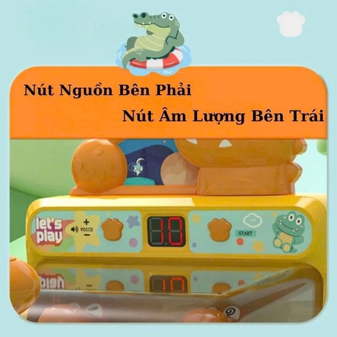 Trò Chơi Bắn Bi Cá Sấu Tính Điểm 2 Chế Độ Cho Bé – Mã 158-22