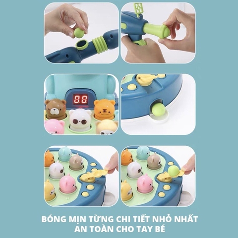 Đồ chơi đập chuột đa năng nhiều chế độ chơi vui nhộn có đèn nhạc - đồ chơi giáo dục sớm thông minh cho bé từ 2 - 6 tuổi