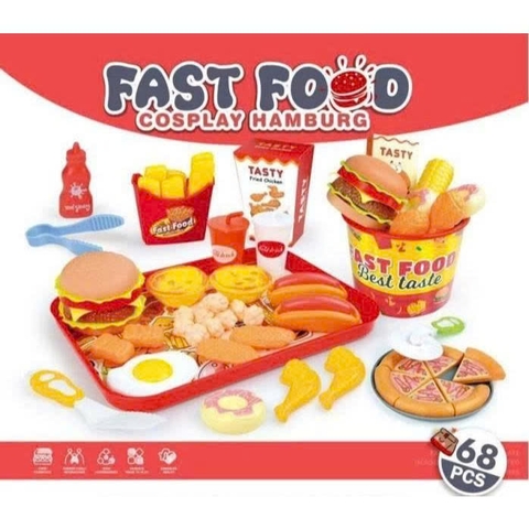 Set Đồ Chơi Đồ Ăn Nhanh 68 Chi Tiết Cho Bé Nhập Vai