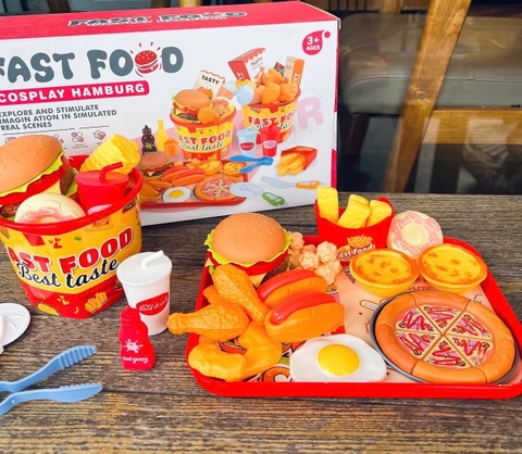 Set Đồ Chơi Đồ Ăn Nhanh 68 Chi Tiết Cho Bé Nhập Vai