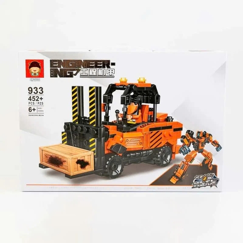 Bộ Xếp Hình Xe Nâng Biến Hình Robot 452 Chi Tiết Mã 933