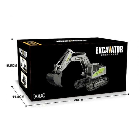 Xe Máy Xúc Điều Khiển Từ Xa Huina 1593 Gầu Kim Loại 22 Kênh