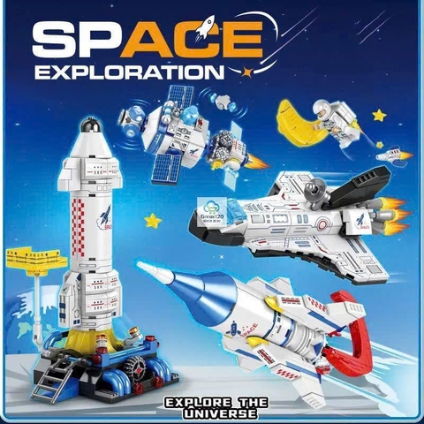 Lego Phi Hành Vũ Trụ 4in1 – Bộ 4 Hộp Lắp Ráp Khám Phá Không Gian