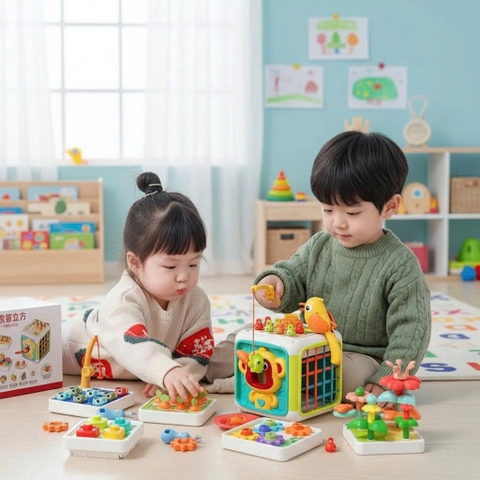 Đồ Chơi Khỉ Bận Rộn Busy Monkey – Khối Đồ Chơi Đa Năng Cho Bé