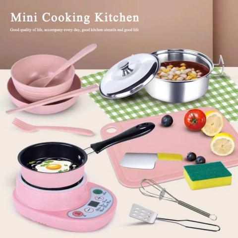Bộ Nấu Ăn Thật Cho Bé 22 Chi Tiết – Bếp Mini Cooking Kitchen