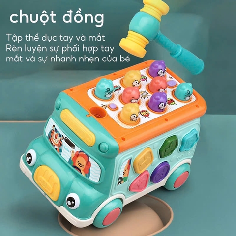 Xe Buýt Bận Rộn Thông Minh Đa Chức Năng Cho Bé – 6 Mặt Chơi Giáo Dục