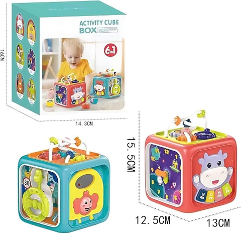 Khối Bận Rộn 6 mặt - Đồ Chơi Đa Năng 6 Trong 1 Cho Bé Activity Cube