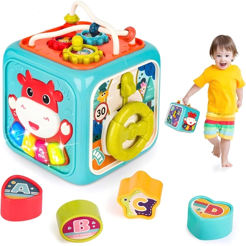 Khối Bận Rộn 6 mặt - Đồ Chơi Đa Năng 6 Trong 1 Cho Bé Activity Cube