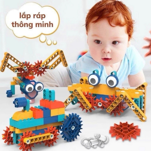 Đồ Chơi Lắp Ráp STEM Chạy Điện NikanTe 180 Chi Tiết Cho Bé 3+