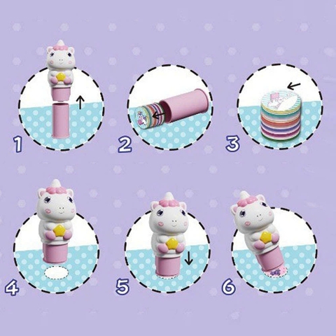 Con Dấu Sticker Ngựa Pony ME-179 Kèm Album – Khay 12 Hộp