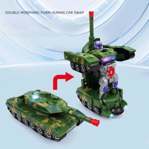 Xe Biến Hình Robot Điều Khiển Từ Xa Có Đèn Nhạc – 2 Mẫu