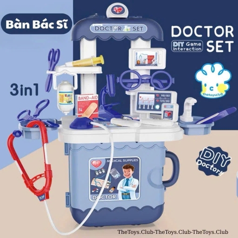 Vali Nghề Bác Sĩ 3in1 26 Chi Tiết Cho Bé – Bộ Đồ Chơi Nhập Vai Bác Sĩ