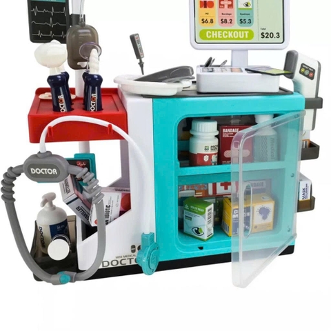 Bộ Đồ Chơi Bác Sĩ Mini Medical Counter 49 Chi Tiết Cho Bé