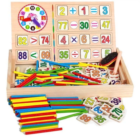 Bộ Đồ Chơi Toán Học Montessori Bằng Gỗ 1-100 Cho Bé