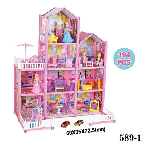 Biệt Thự Búp Bê 194 Chi Tiết Cỡ Lớn Kèm Nội Thất
