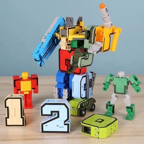 Bộ Siêu Nhân Chữ Biến Hình Combo 5 Hộp Lắp Ghép Robot Khổng Lồ