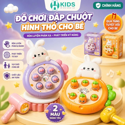 Đồ Chơi Đập Chuột Hình Thỏ Cho Bé – Trò Chơi Phản Xạ Vui Nhộn