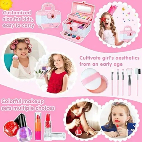 Bộ Trang Điểm Chuyên Sâu Cho Bé Gái 22 Chi Tiết Kèm Vali