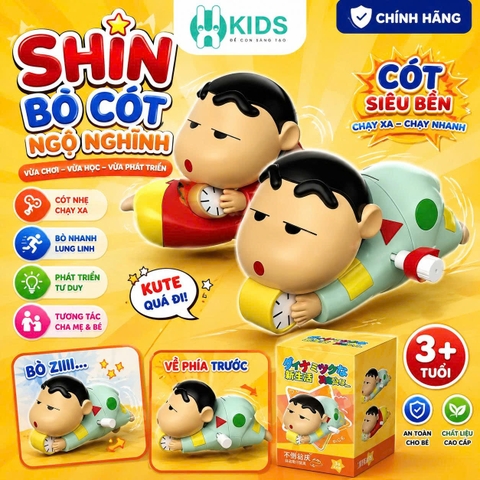 Đồ Chơi Shin Bò Cót Ngộ Nghĩnh – Bé Shin Bò Tự Động Khi Lên Dây Cót