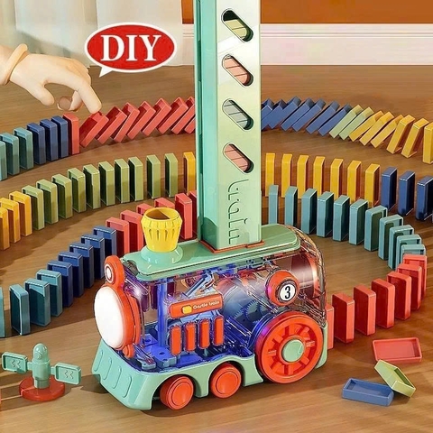 Đồ Chơi Tàu Hỏa Xếp Domino Tự Động Cho Bé 3+