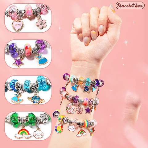 Bộ Làm Vòng Tay DIY Pandora Cho Bé – Hộp Phụ Kiện Trang Sức