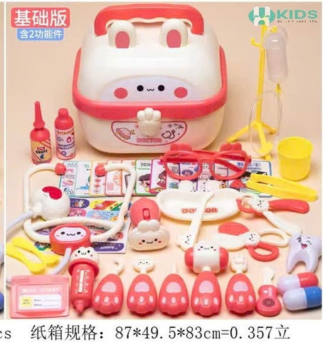 Bộ Đồ Chơi Bác Sĩ 48 Chi Tiết Có Ống Nghe, Tiêm Mô Phỏng Cho Bé